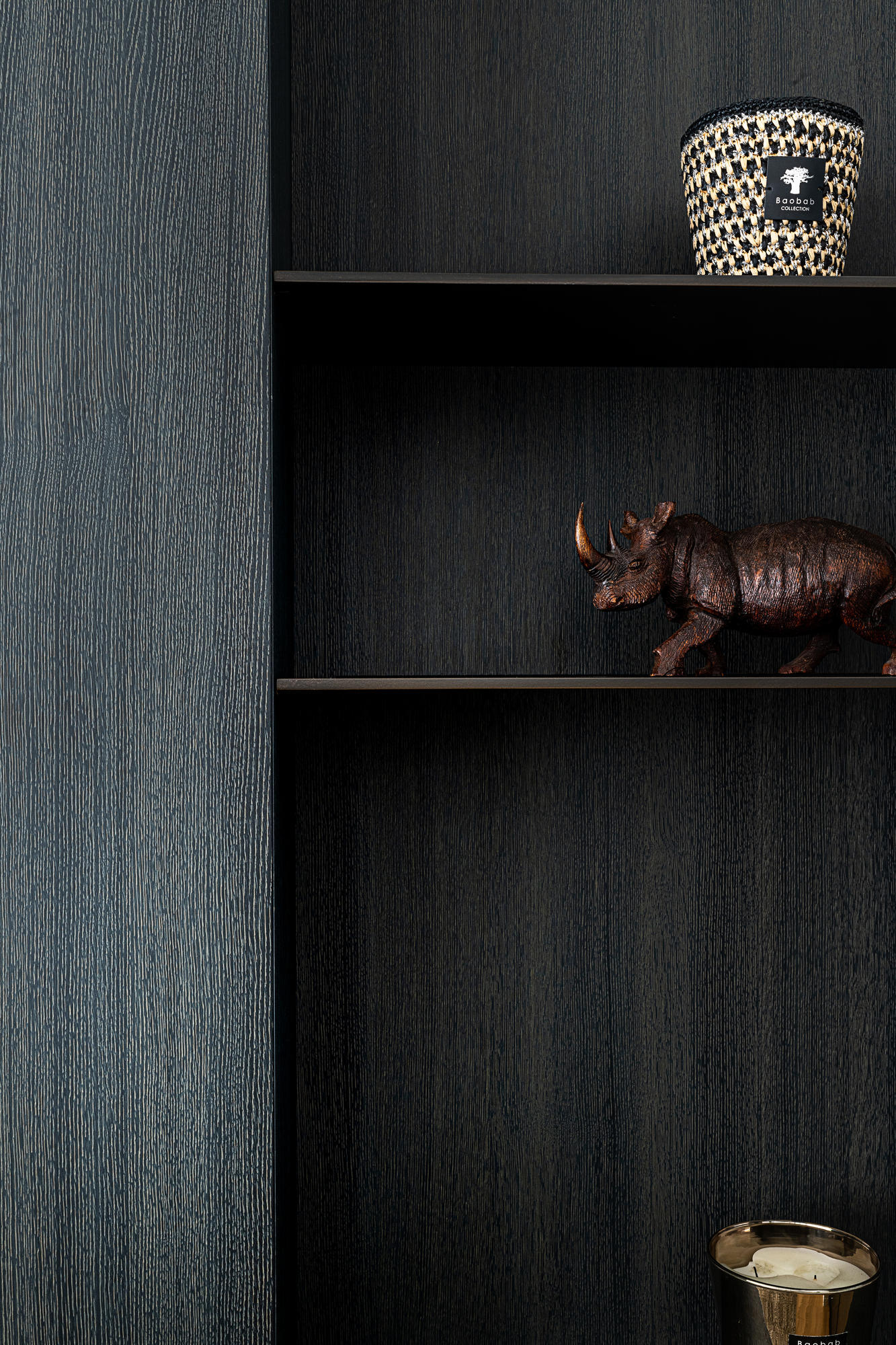 Interieurinrichting - inrichting haardwand - maatwerk - high end afwerking haardwand - marke kortrijk - timmer ateljé